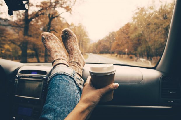 Auto starten in de kou - koffie
