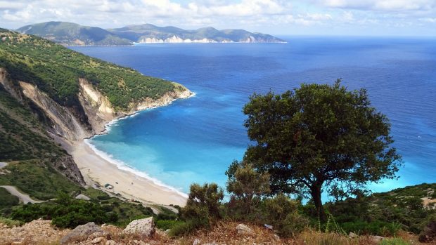Azuurblauwe zee in Europa